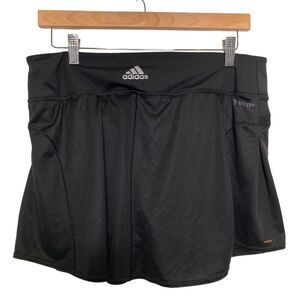 Adidas Skort Womens Large Black Heat Dry Tennis Golf Athletic Active Shorts
